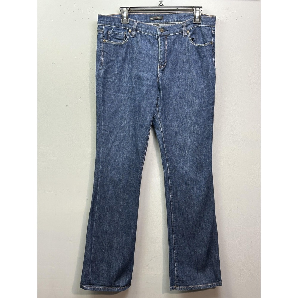 New‎ York & Company Jeans Womens 12 Blue Dark Wash Bootcut Stretch Denim 12423